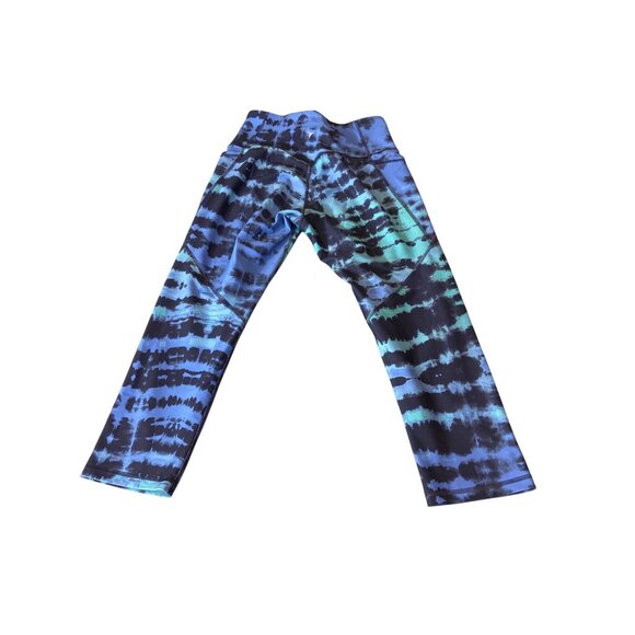 Old Navy Active Leggings M Blue GreenTie-Dye GoDry Elevate Stretchy Athleisure - Picture 2 of 7